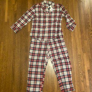 Lauren Ralph Lauren Ivory Plaid PJ Set - XL